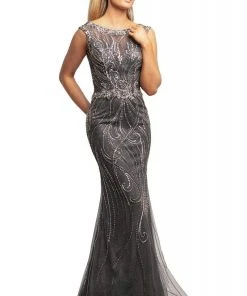 Formal Gowns Johnathan Kayne - 2042 Embellished Bateau Trumpet Dress