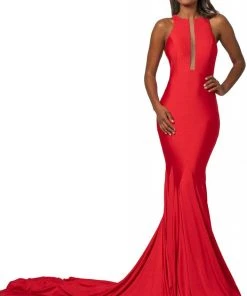 Formal Gowns Johnathan Kayne - 2061 Illusion Paneled Bodice Long Mermaid Gown