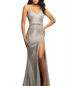 Johnathan Kayne - 2071 Plunging V-neck Trumpet Dress 11 Johnathan Kayne - 2071 Plunging V-neck Trumpet Dress