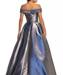Johnathan Kayne - 2072 Metallic Off-Shoulder Ballgown Formal Gowns