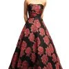 Formal Gowns Johnathan Kayne - 2078 Floral Brocade Strapless Ballgown
