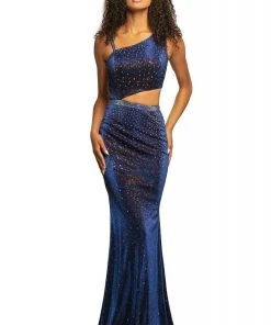 Johnathan Kayne - 2081 Embellished Asymmetric Neck Trumpet Dress Formal Gowns 6 Johnathan Kayne - 2081 Embellished Asymmetric Neck Trumpet Dress Formal Gowns