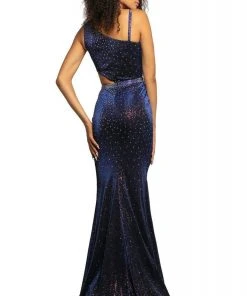 Johnathan Kayne - 2081 Embellished Asymmetric Neck Trumpet Dress Formal Gowns 7 Johnathan Kayne - 2081 Embellished Asymmetric Neck Trumpet Dress Formal Gowns