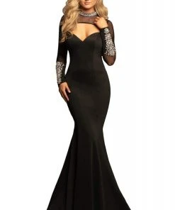 Johnathan Kayne - 2082 Embellished High Neck Mermaid Dress With Train 7 Johnathan Kayne - 2082 Embellished High Neck Mermaid Dress With Train