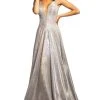 Johnathan Kayne - 2094 Metallic Floral A-Line Evening Gown Formal Gowns