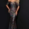 Johnathan Kayne - 2417 Off Shoulder Sequined Long Gown 1 Johnathan Kayne - 2417 Off Shoulder Sequined Long Gown