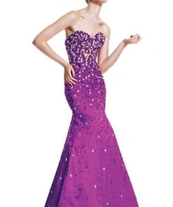 Johnathan Kayne - 458 Jewel Adorned Strapless Gown Formal Gowns