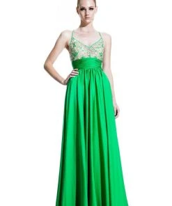 Formal Gowns Johnathan Kayne - 500 Embellished Cummerbund Waist Gown