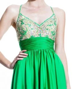 Formal Gowns Johnathan Kayne - 500 Embellished Cummerbund Waist Gown