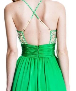 Formal Gowns Johnathan Kayne - 500 Embellished Cummerbund Waist Gown