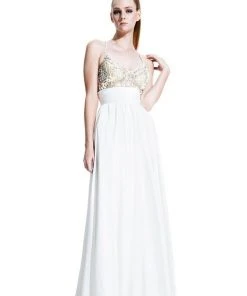 Formal Gowns Johnathan Kayne - 500 Embellished Cummerbund Waist Gown