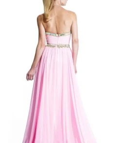 Johnathan Kayne - 502 Strapless Gilded Plunging Gown Formal Gowns