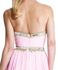 Johnathan Kayne - 502 Strapless Gilded Plunging Gown Formal Gowns