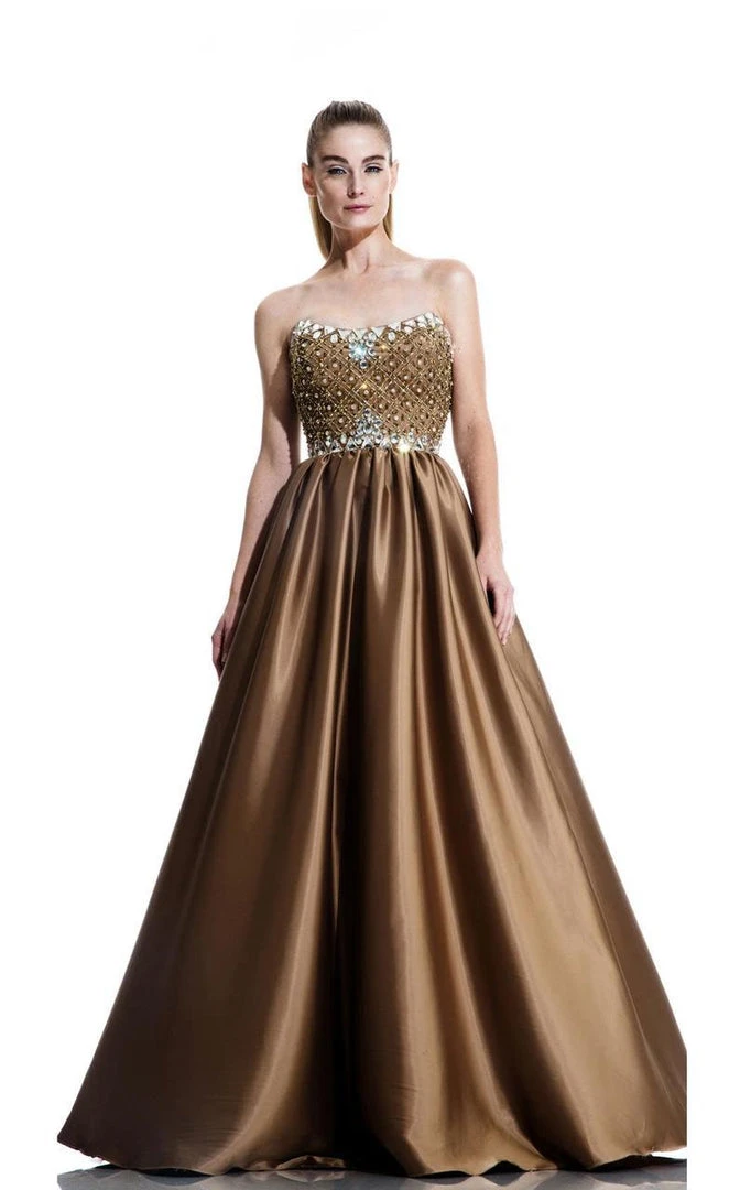 Formal Gowns Johnathan Kayne - 511 Strapless Bejeweled Satin Gown 3 Formal Gowns Johnathan Kayne - 511 Strapless Bejeweled Satin Gown