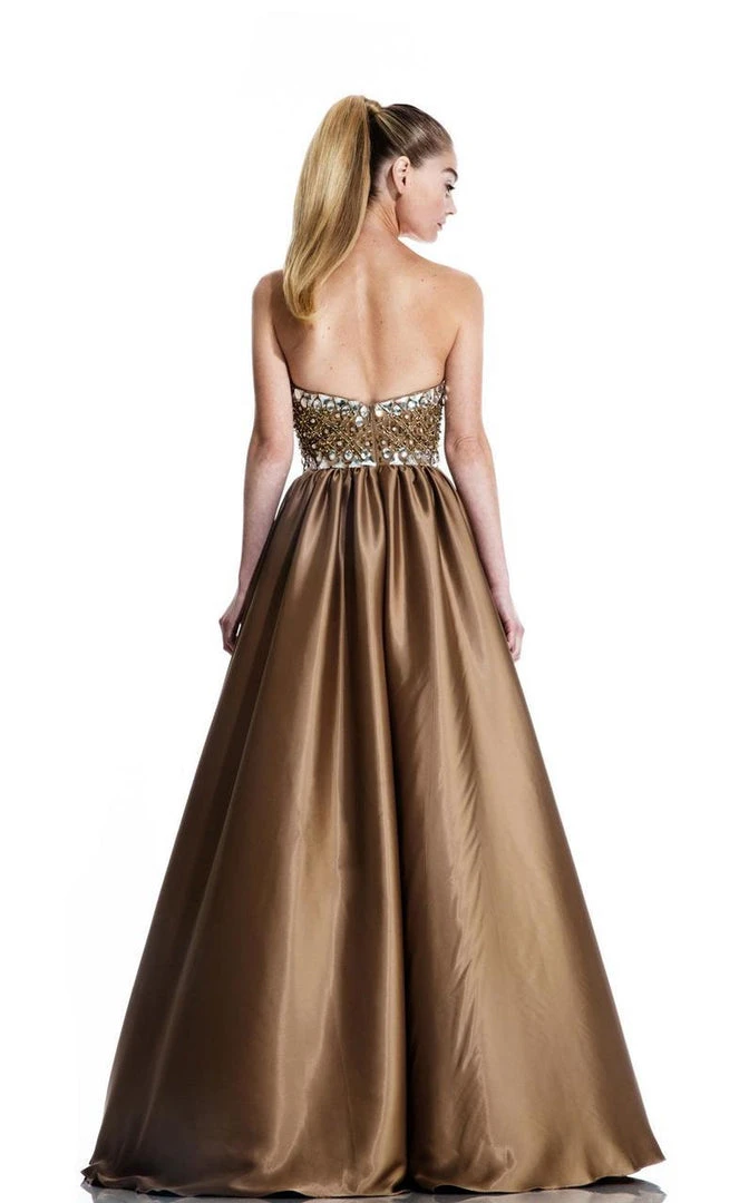 Formal Gowns Johnathan Kayne - 511 Strapless Bejeweled Satin Gown 4 Formal Gowns Johnathan Kayne - 511 Strapless Bejeweled Satin Gown