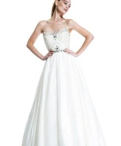 Formal Gowns Johnathan Kayne - 511 Strapless Bejeweled Satin Gown 8 Formal Gowns Johnathan Kayne - 511 Strapless Bejeweled Satin Gown