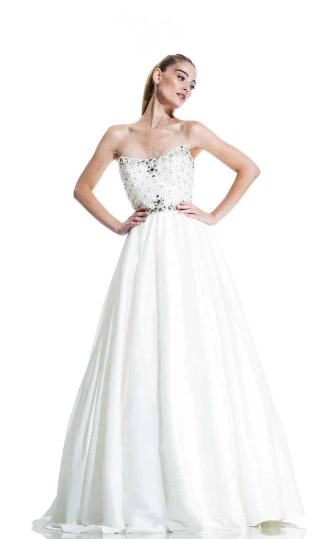 Formal Gowns Johnathan Kayne - 511 Strapless Bejeweled Satin Gown 5 Formal Gowns Johnathan Kayne - 511 Strapless Bejeweled Satin Gown