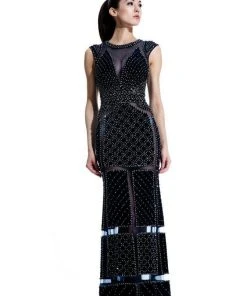 Formal Gowns Johnathan Kayne - 555 Illusion Paneled Cap Sleeve Gown 8 Formal Gowns Johnathan Kayne - 555 Illusion Paneled Cap Sleeve Gown