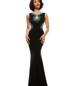 Formal Gowns Johnathan Kayne - 573 Sleeveless Jeweled Cutout Gown