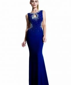 Formal Gowns Johnathan Kayne - 573 Sleeveless Jeweled Cutout Gown