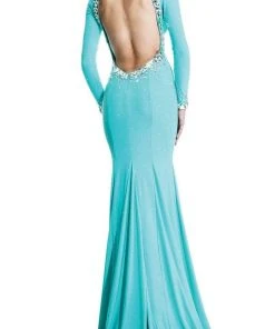 Formal Gowns Johnathan Kayne - 576 Long Sleeve Ornate Queen Anne Dress