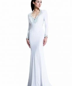 Formal Gowns Johnathan Kayne - 576 Long Sleeve Ornate Queen Anne Dress