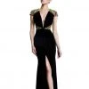 Johnathan Kayne - 581 Multi-Colored Beaded Contrast Long Gown