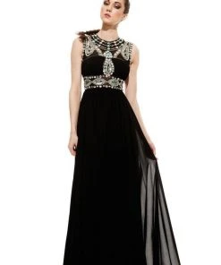 Johnathan Kayne - 596 Jeweled Illusion A-Line Gown Formal Gowns