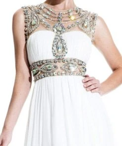 Johnathan Kayne - 596 Jeweled Illusion A-Line Gown Formal Gowns