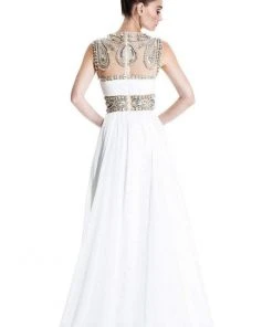 Johnathan Kayne - 596 Jeweled Illusion A-Line Gown Formal Gowns