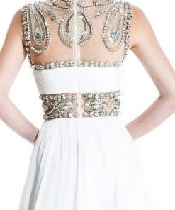 Johnathan Kayne - 596 Jeweled Illusion A-Line Gown Formal Gowns