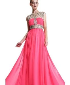 Johnathan Kayne - 596 Jeweled Illusion A-Line Gown Formal Gowns