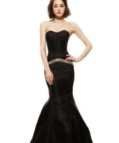 Johnathan Kayne - 6002 Strapless Corset Trumpet Gown