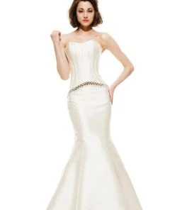 Johnathan Kayne - 6002 Strapless Corset Trumpet Gown
