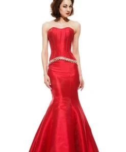 Johnathan Kayne - 6002 Strapless Corset Trumpet Gown