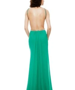 Formal Gowns Johnathan Kayne - 6008 Embellished Halter Sheath Dress