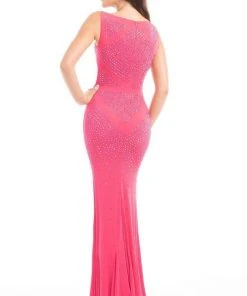 Formal Gowns Johnathan Kayne - 7012 Geo-Accented Mermaid Gown