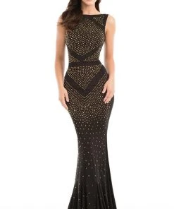 Formal Gowns Johnathan Kayne - 7012 Geo-Accented Mermaid Gown