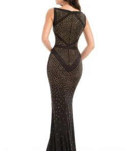 Formal Gowns Johnathan Kayne - 7012 Geo-Accented Mermaid Gown