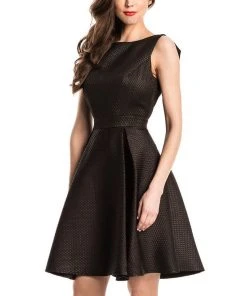 Johnathan Kayne - 7231 Sleeveless Bateau Pleated Cocktail Dress Cocktail Dresses