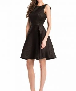 Johnathan Kayne - 7231 Sleeveless Bateau Pleated Cocktail Dress Cocktail Dresses