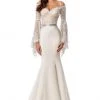 Johnathan Kayne - 7244 Bell Sleeve Off Shoulder Sparkly Mermaid Gown - 1 Pc Ivory/Nude In Size 8 Available Formal Gowns 1 Johnathan Kayne - 7244 Bell Sleeve Off Shoulder Sparkly Mermaid Gown - 1 Pc Ivory/Nude In Size 8 Available Formal Gowns