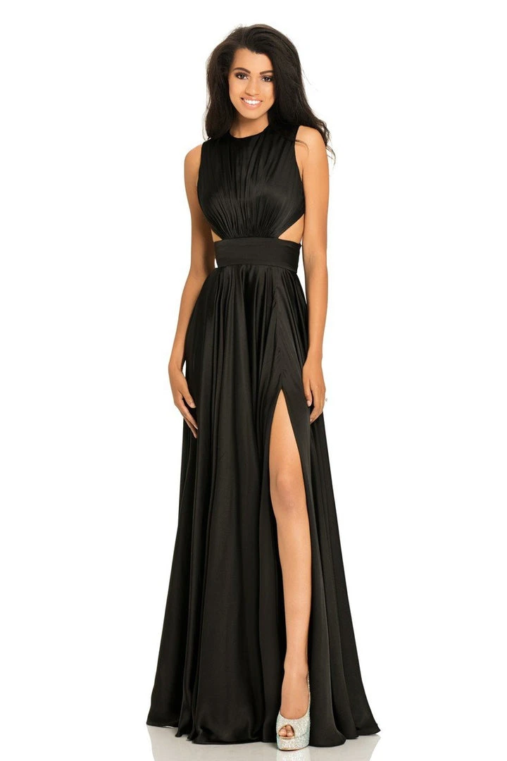 Johnathan Kayne - 8072 Ruched Cutout Charmeuse Gown 7 Johnathan Kayne - 8072 Ruched Cutout Charmeuse Gown