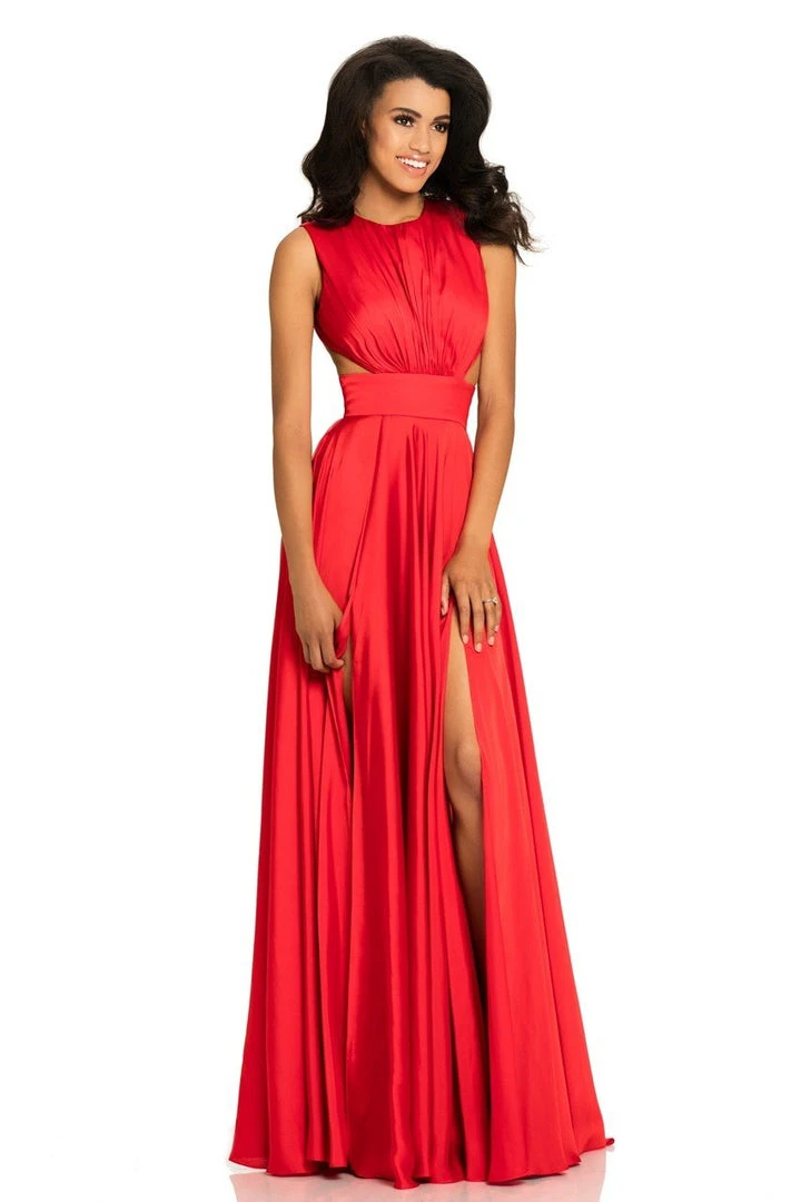 Johnathan Kayne - 8072 Ruched Cutout Charmeuse Gown 11 Johnathan Kayne - 8072 Ruched Cutout Charmeuse Gown