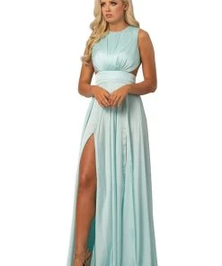 Johnathan Kayne - 8072 Ruched Cutout Charmeuse Gown 25 Johnathan Kayne - 8072 Ruched Cutout Charmeuse Gown
