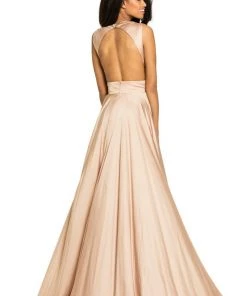 Johnathan Kayne - 8072 Ruched Cutout Charmeuse Gown 17 Johnathan Kayne - 8072 Ruched Cutout Charmeuse Gown