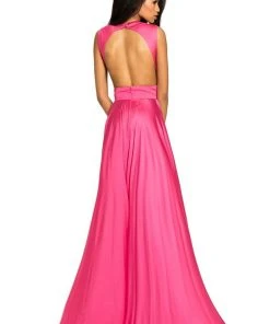 Johnathan Kayne - 8072 Ruched Cutout Charmeuse Gown 21 Johnathan Kayne - 8072 Ruched Cutout Charmeuse Gown