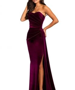 Formal Gowns Johnathan Kayne - 8087 Strapless Sweetheart Velvet Sheath Gown 13 Formal Gowns Johnathan Kayne - 8087 Strapless Sweetheart Velvet Sheath Gown