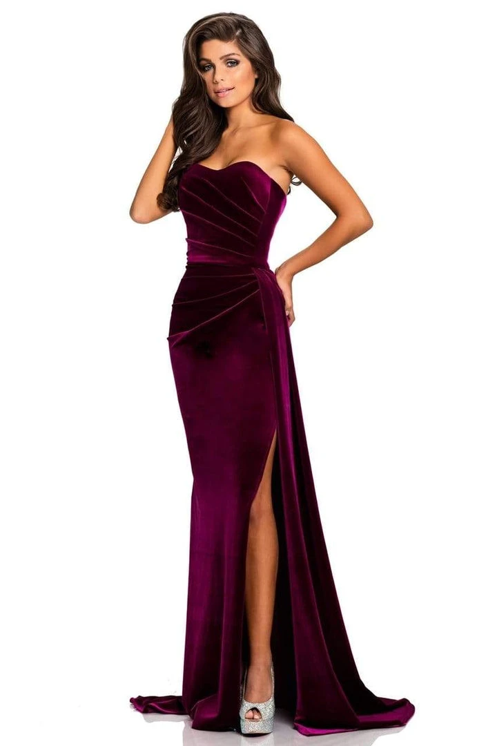 Formal Gowns Johnathan Kayne - 8087 Strapless Sweetheart Velvet Sheath Gown 5 Formal Gowns Johnathan Kayne - 8087 Strapless Sweetheart Velvet Sheath Gown