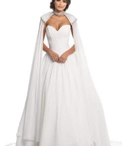 Formal Gowns Johnathan Kayne - 8200 Deep Sweetheart Ballgown With Beaded Cape 14 Formal Gowns Johnathan Kayne - 8200 Deep Sweetheart Ballgown With Beaded Cape